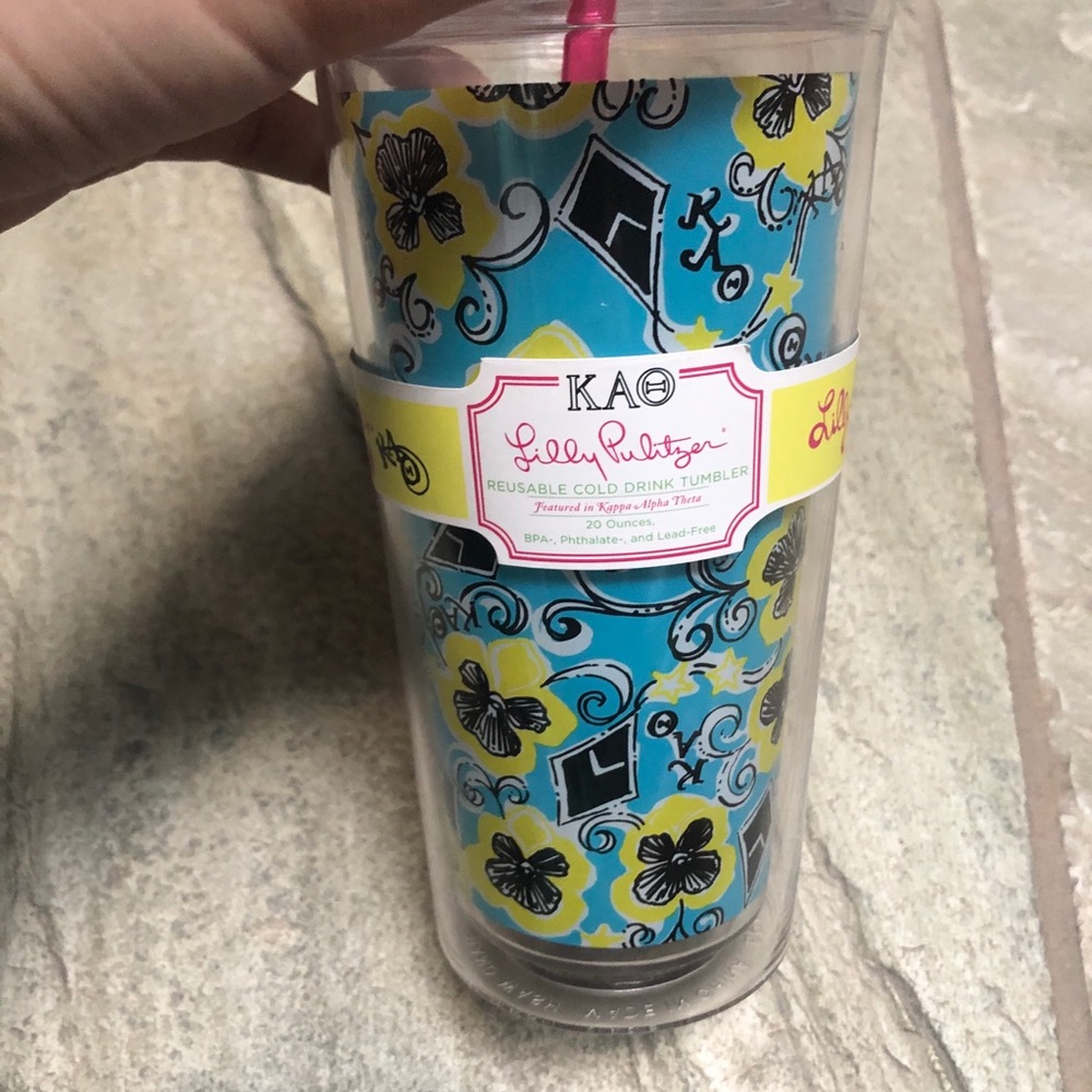 KAO Lilly Pulitzer water bottle NWT